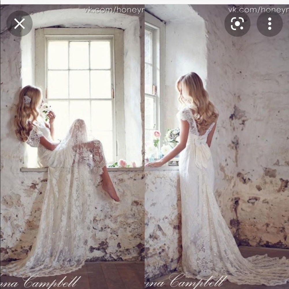 Beautiful boho wedding Soft lace dress S or size 4